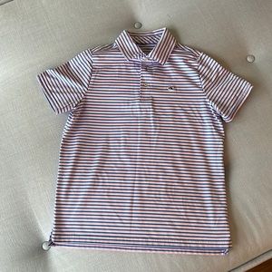 Boys vineyard vines performance striped polo size medium - great condition!